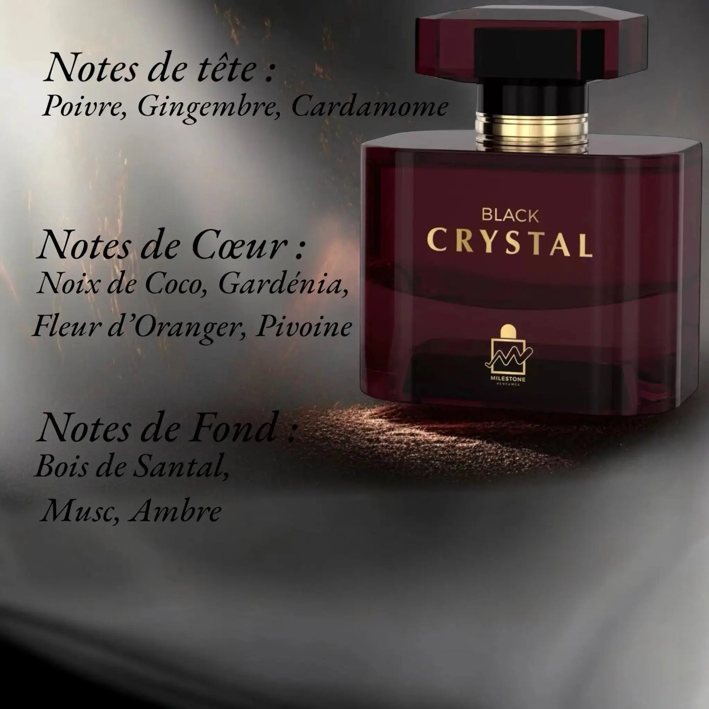 Black Crystal Eau de Parfum Dubaï Milestone Echantillon 2ml - YOUBAÏ BAÏYOU