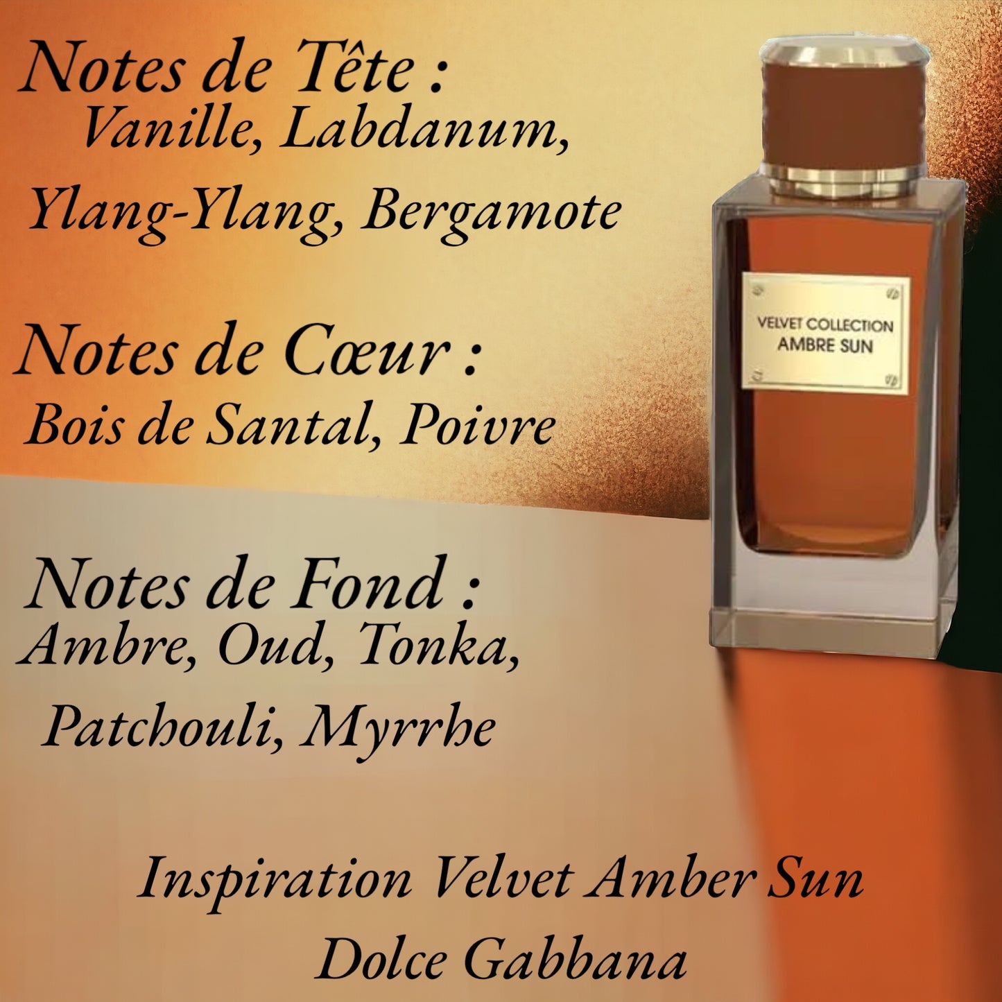 Velvet collection Ambre Sun ( Velvet Amber Sun ) Echantillon 2 ML