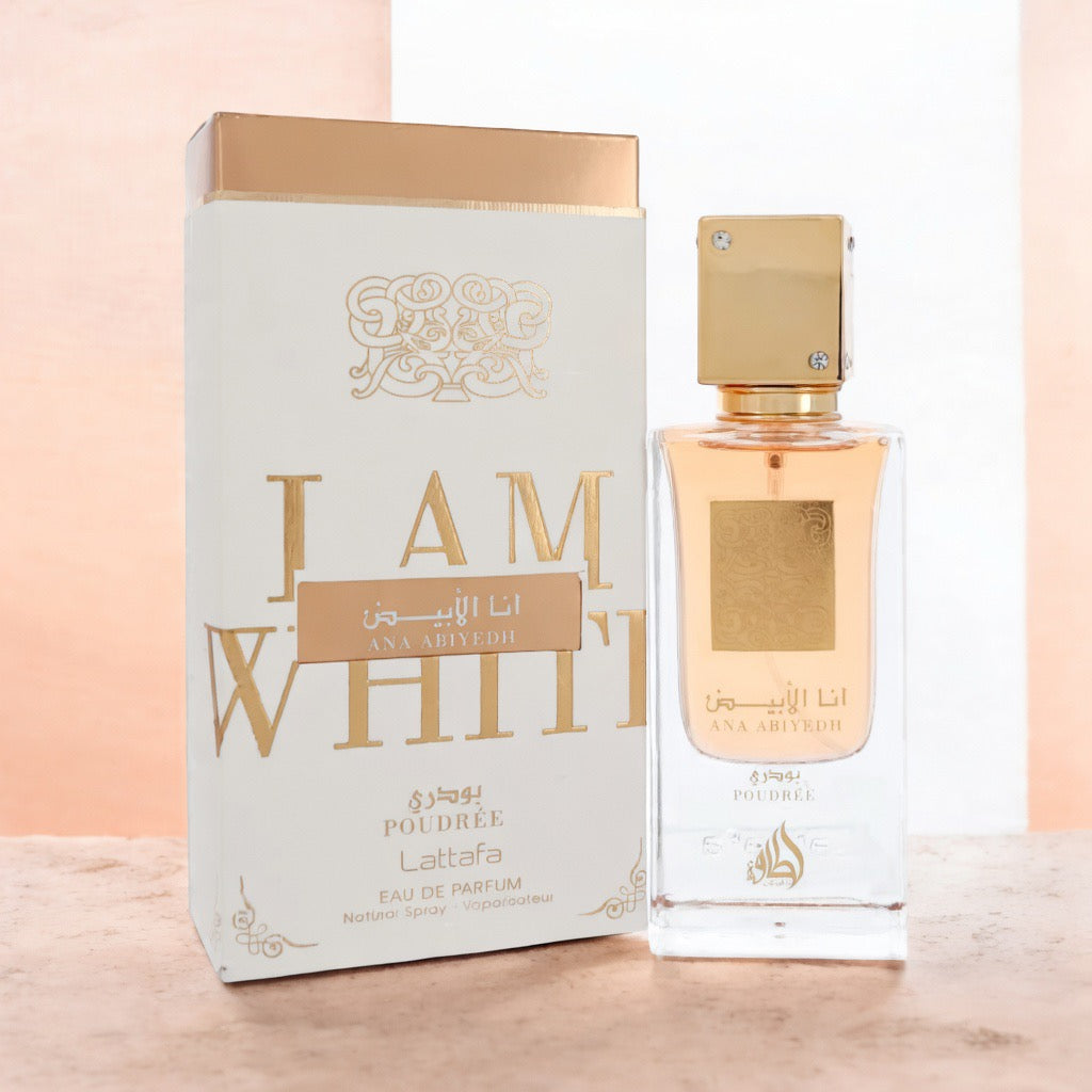 I Am White Ana Abiyedh poudrée eau de parfum Lattafa 60ml Youbaï Baïyou