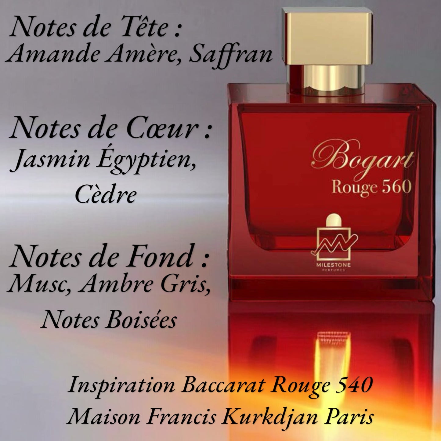 Bogart Rouge 560 Eau de Parfum Dubaï Milestone 100 ml Youbaï Baïyou