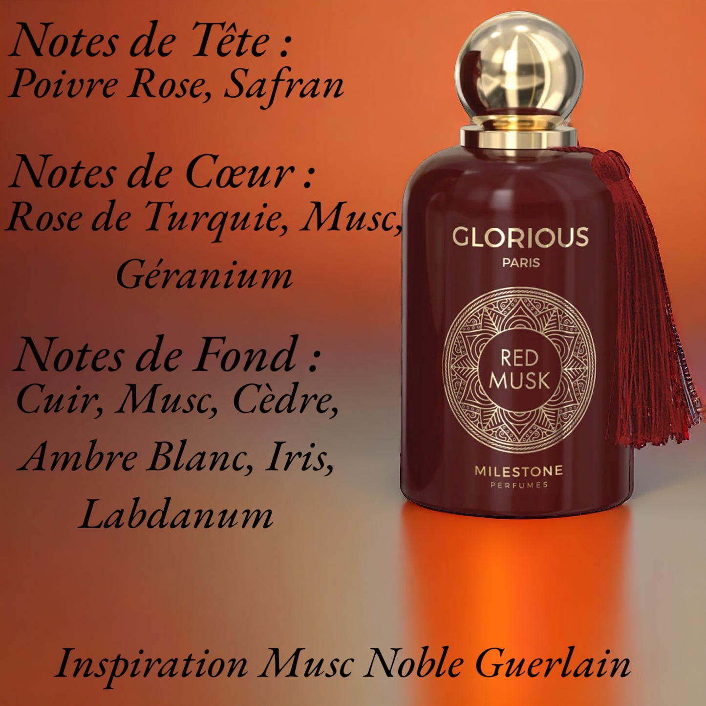 Glorious Paris Red Musk Eau de Parfum Dubaï Milestone 100ml Youbaï Baïyou