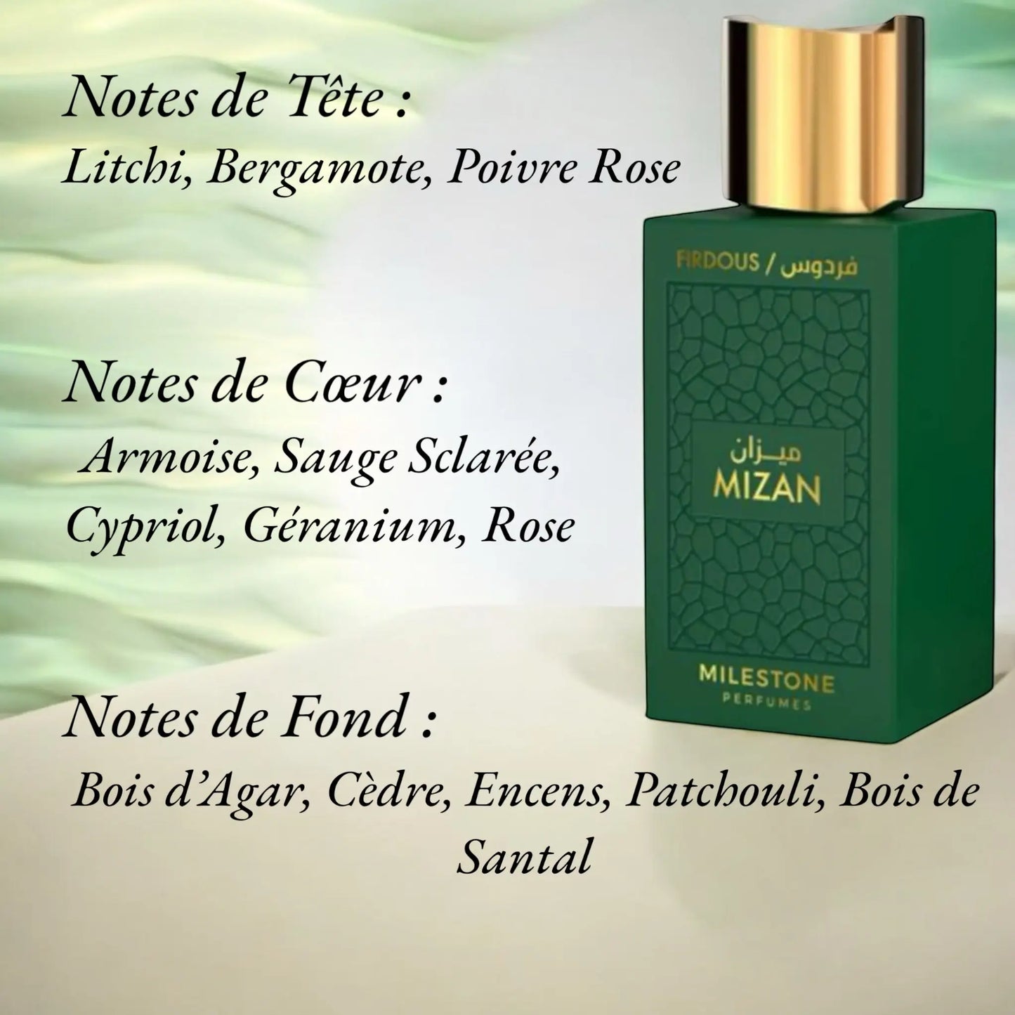 Mizan Firdous Eau de Parfum Milestone Echantillon 2 Ml - YOUBAÏ BAÏYOU