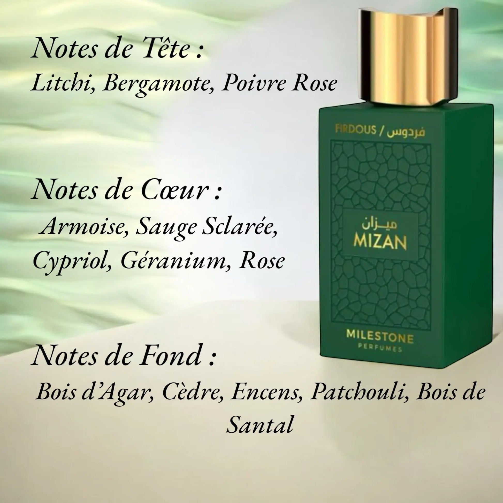 Mizan Firdous Eau de Parfum Milestone Echantillon 2 Ml - YOUBAÏ BAÏYOU