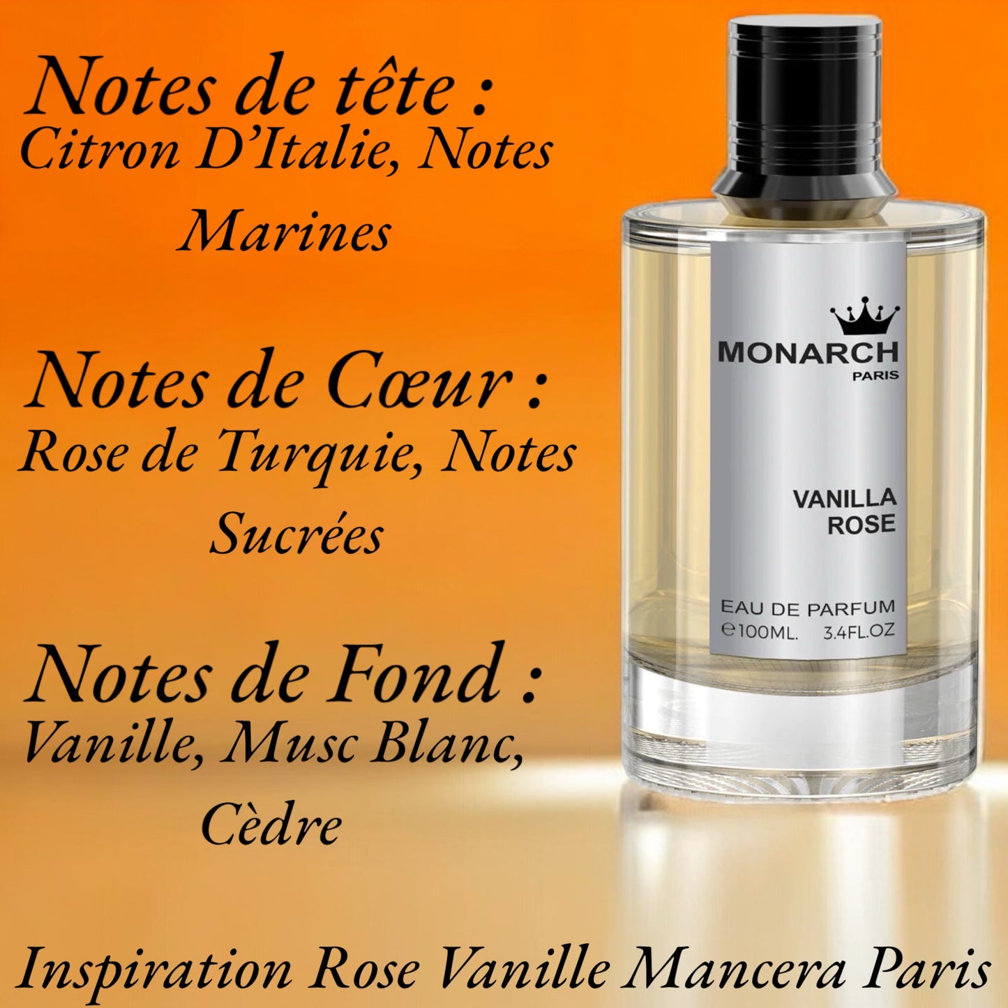 Monarch Paris Vanilla Rose Eau de Parfum Dubaï Emper 100ml Youbaï Baïyou