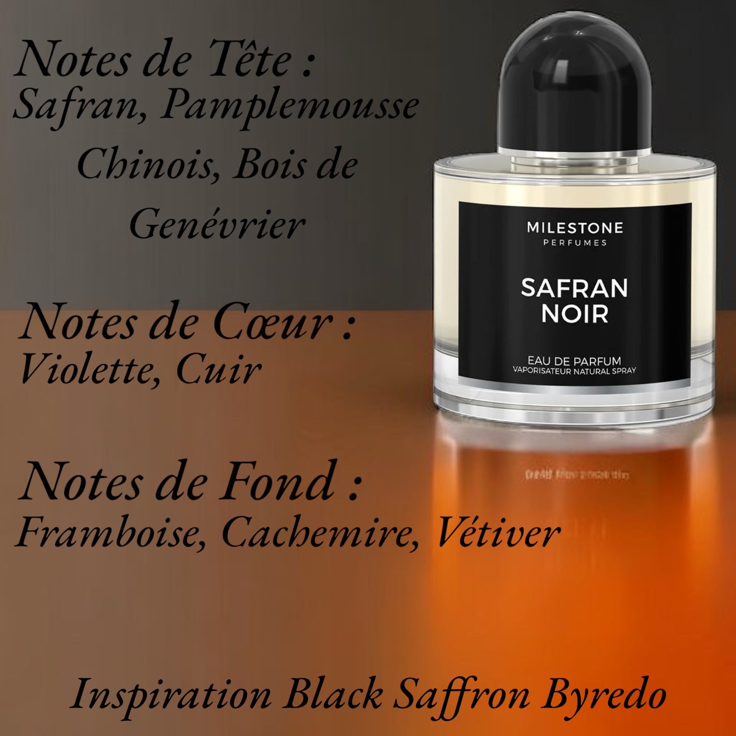 Safran Noir eau de parfum Dubaï Milestone 100ml Youbaï Baïyou