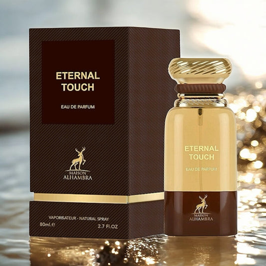 Flacon du parfum Eternal Touch de Maison Alhambra, une Eau de Parfum florale de 80 ml.
